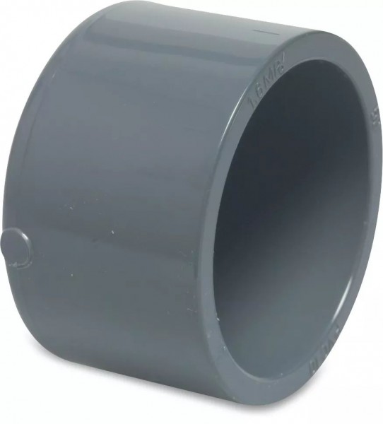 PVC-Kappe mit Klebemuffe 50mm für PVC Rohr 50mm