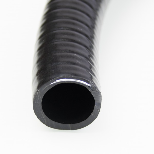 Saugschlauch mit Durchmesser 1 Zoll mit Stahlspiraleinlage, Farbe Schwarz