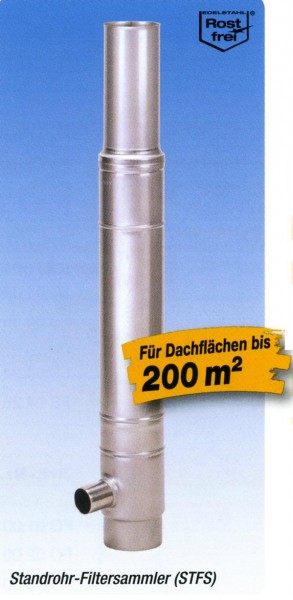 Standrohr Filter zum Erdeinbau für Fallrohr 87mm, Gewebe 0,28mm