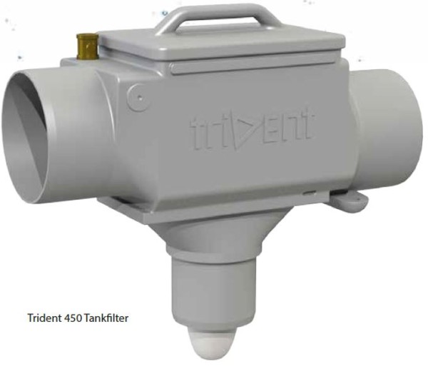 Zisternen Filter Trident 450 zum Einbau in Regenspeicher für 450 m2 Dachfläche, 2 cm Höhenversatz